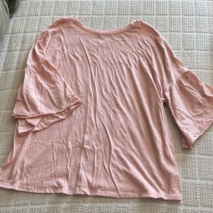 a:glow Soft Pink Bell Sleeve Blouse